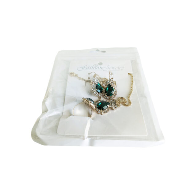 Crystal Jewelry set-4 (Green) - Image 4